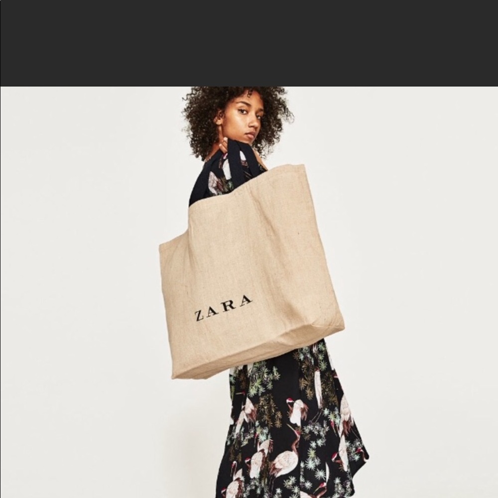 SOLD OUT Zara Jute/Burlap XLarge Shopping Bag NWT